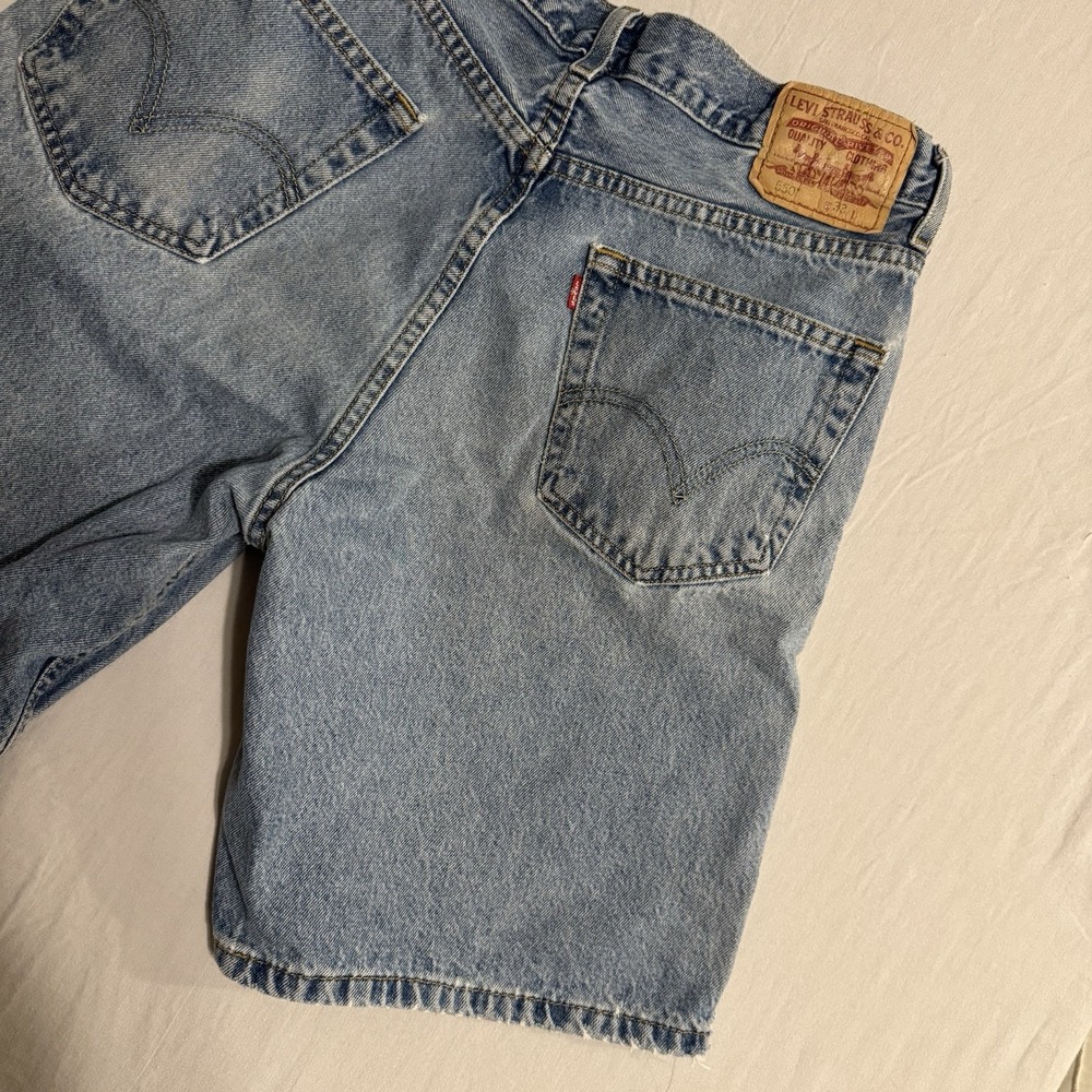 Levis 550 Men's Jean Shorts Blue Relaxed Fit 5 Pocket Denim Size 33 Y2K Skater